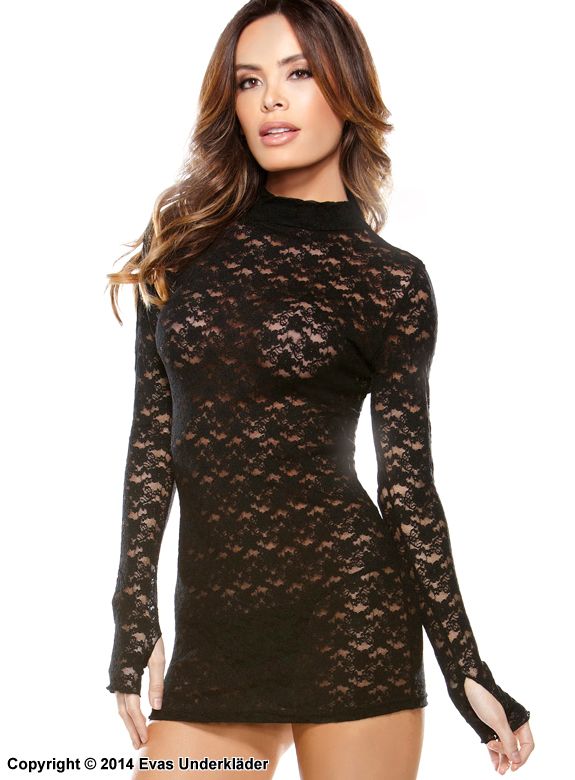 Collared lace dress